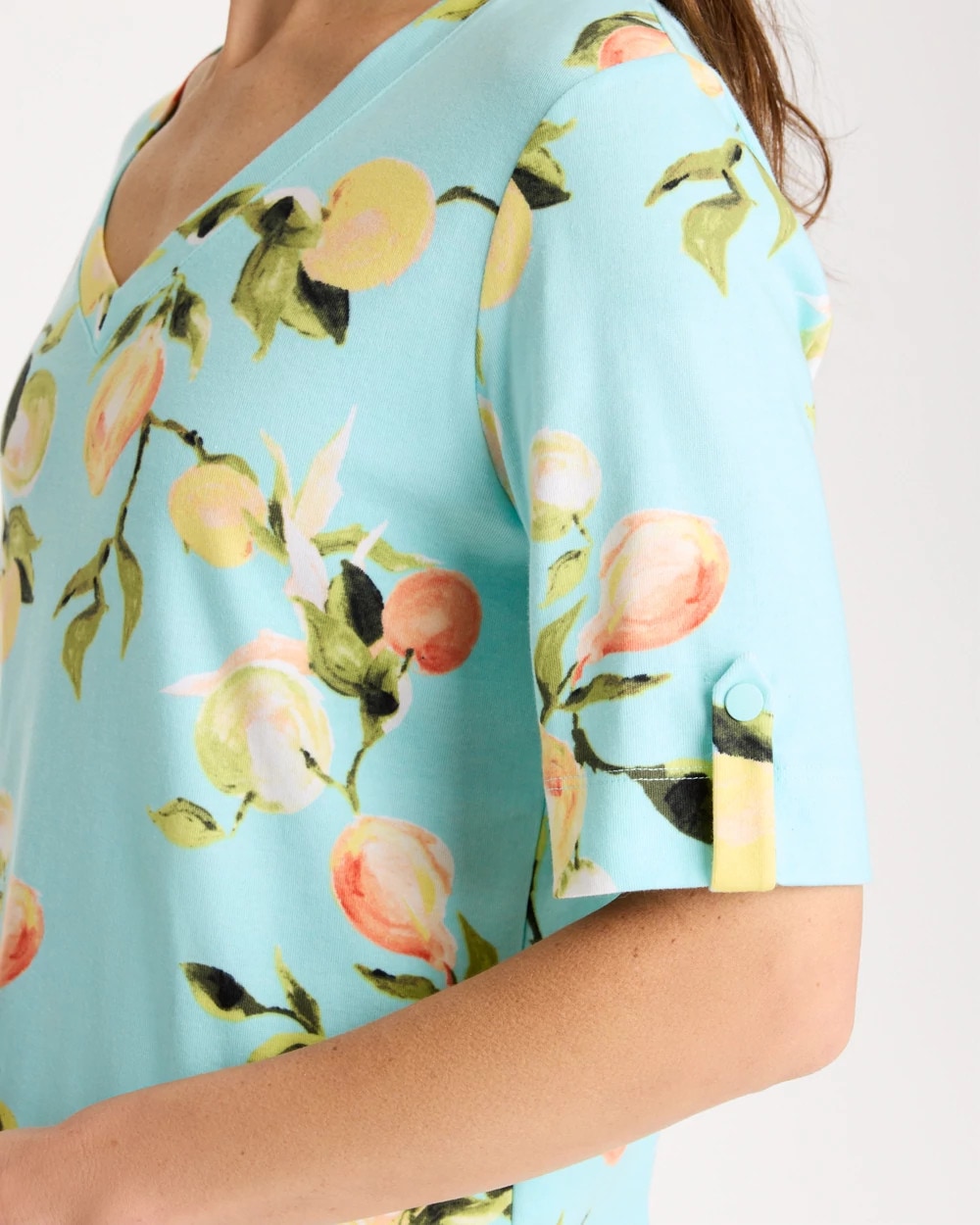 Chico's Hot Sale | Pima Printed Elbow-Sleeve Tee