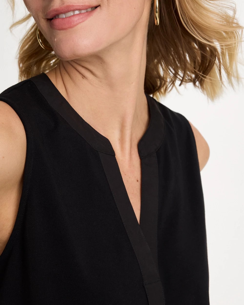 Chico's Best Seller | Cotton-Stretch Notch Neck Tank
