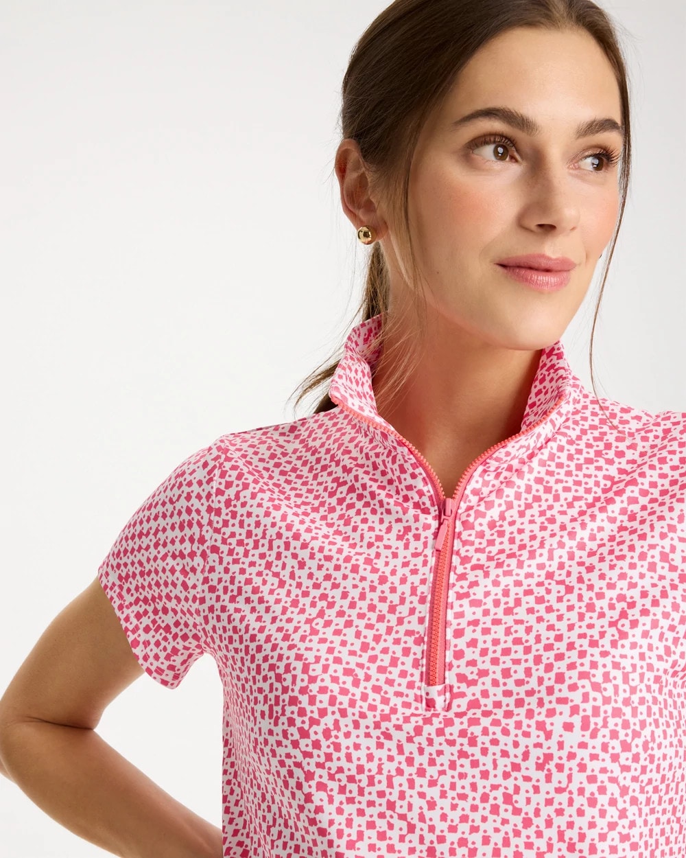 Chico's Discount | Zenergy® UPF Geo Half Zip Polo