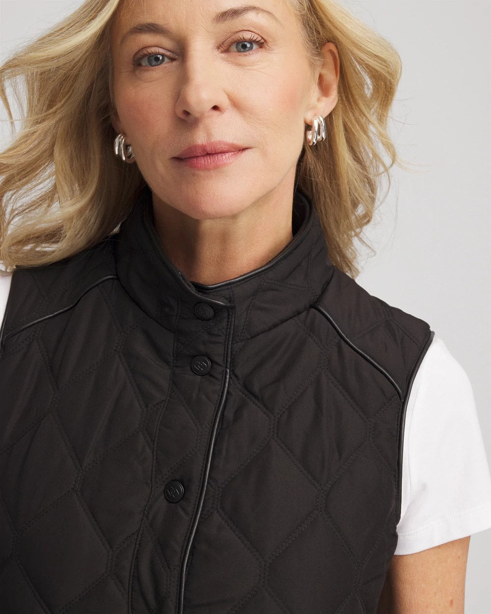 Chico's Best Price | Rib Trim Quilted Vest