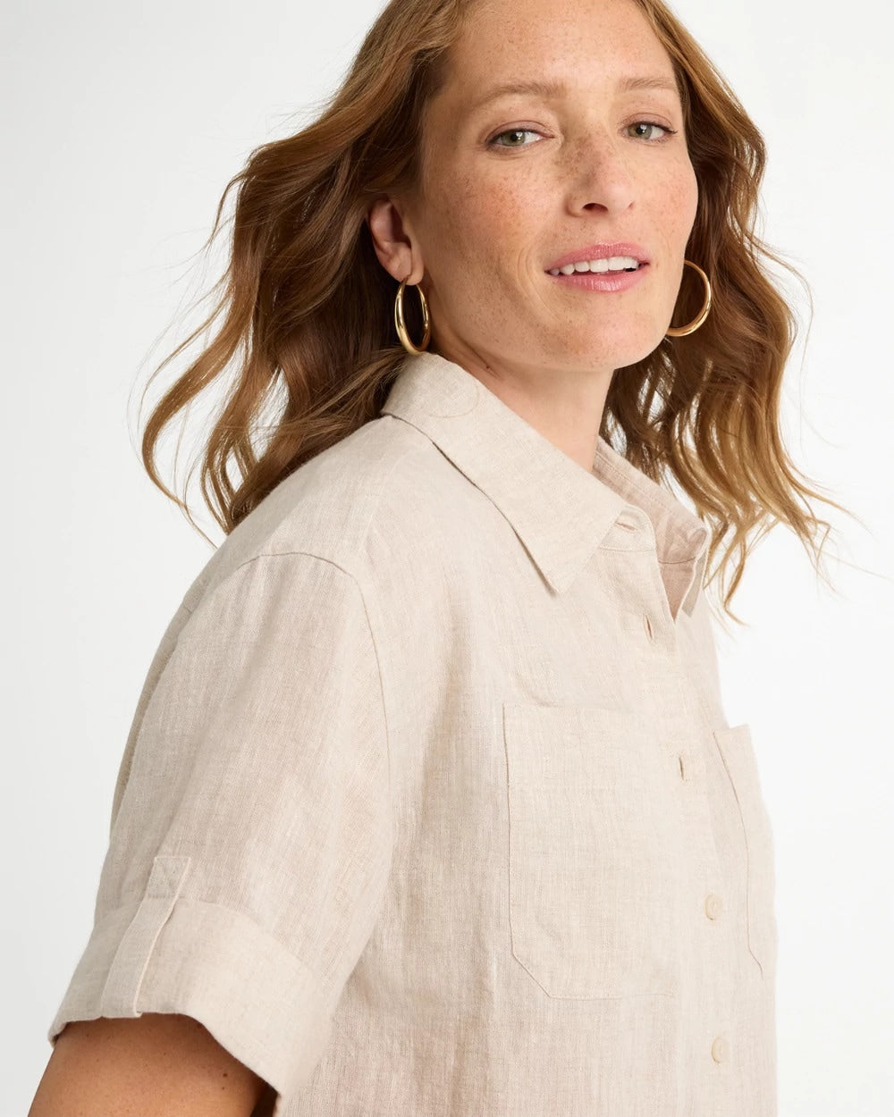Chico's Latest | Linen Camp Collared Shirt