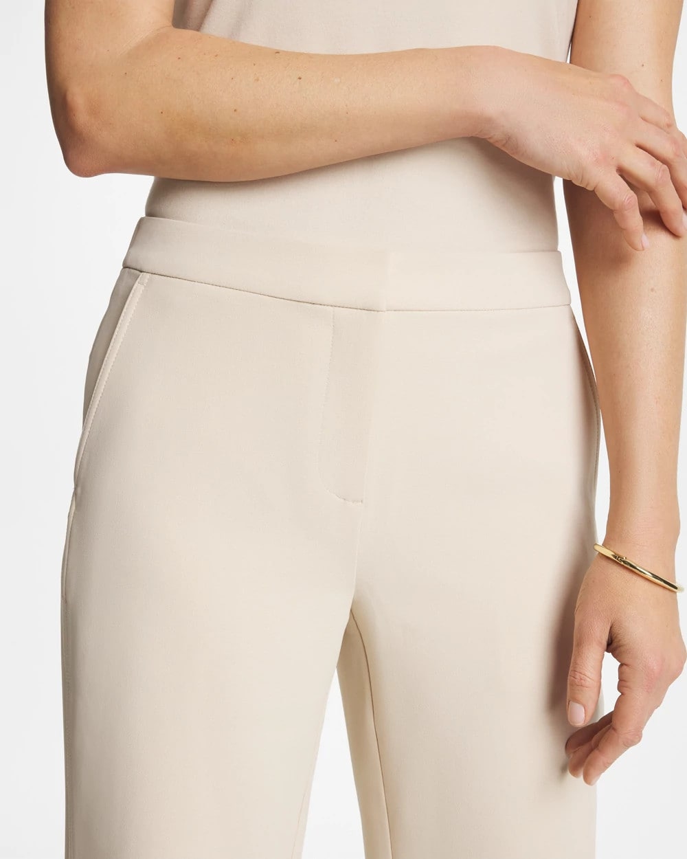 Chico's Classic | Textured Straight Tapered Ankle Pants