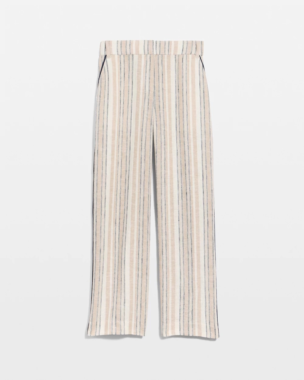 Chico's Recommended | Striped Piped Linen Fly Front Pants