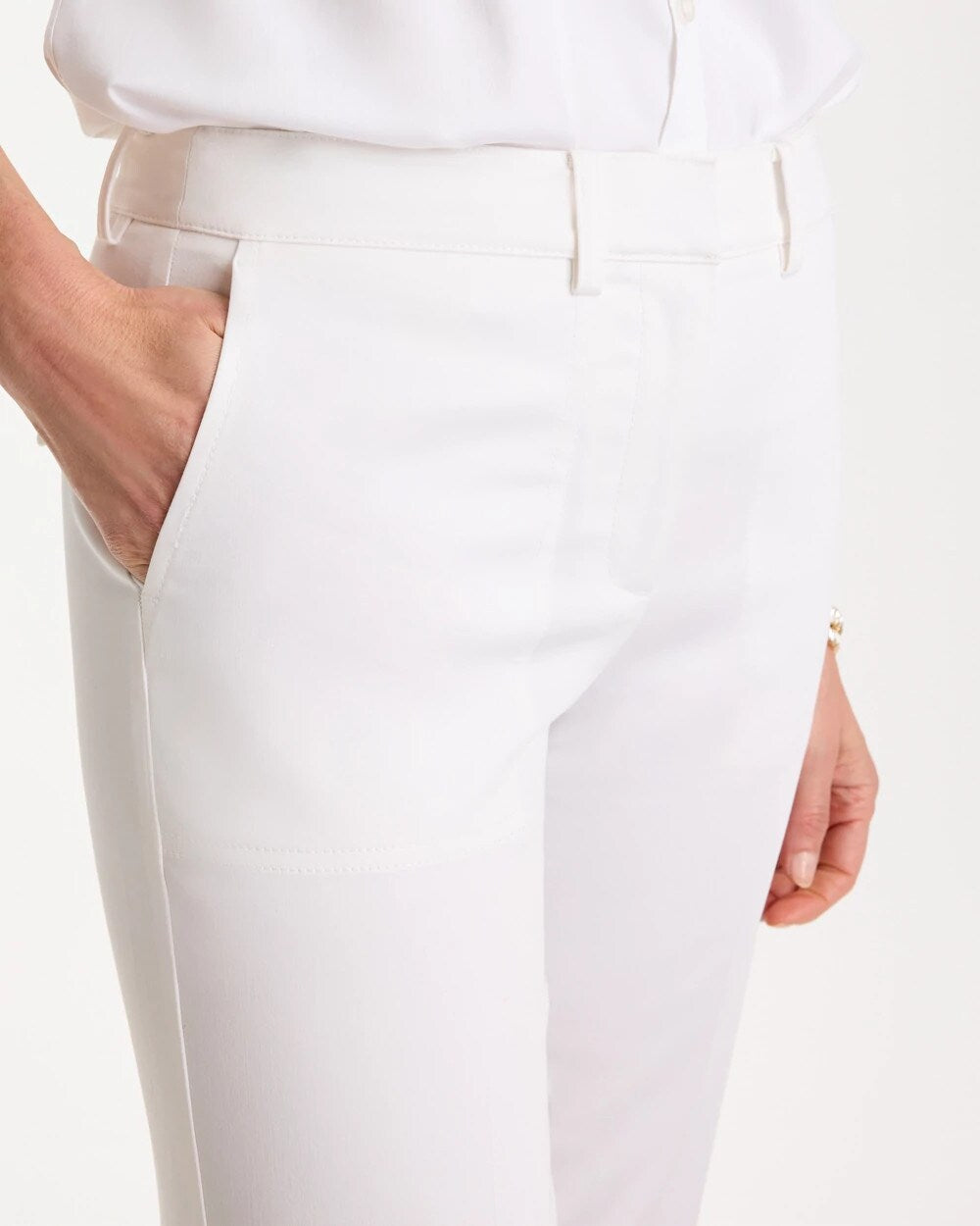 Chico's Great Value | Emme Sateen Straight Capri Pants