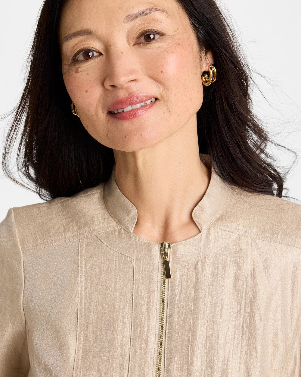 Chico's New | Sheen Stand Collar Jacket