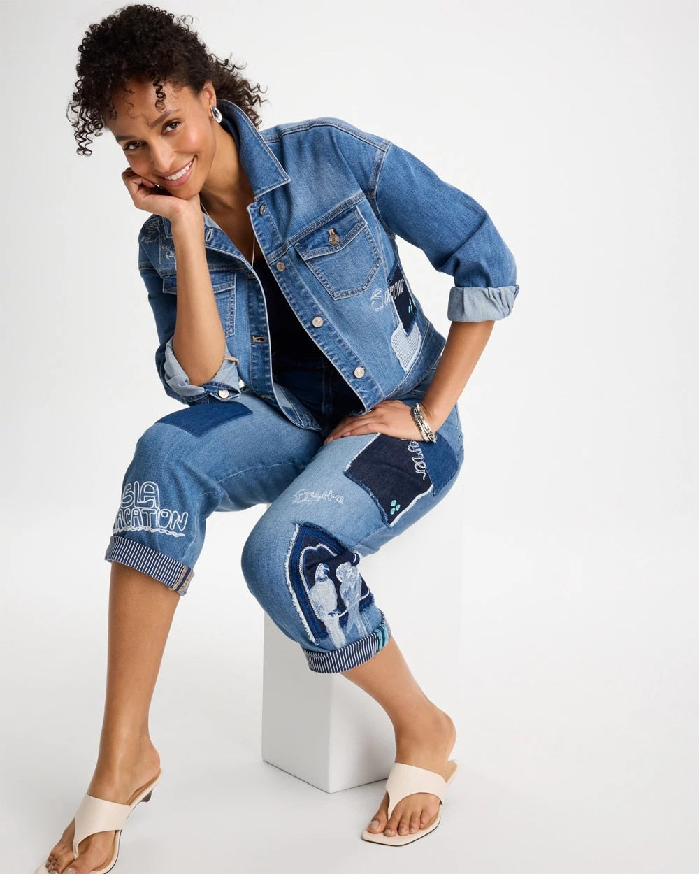 Chico's Value | Denim Parrot Pocket Jacket