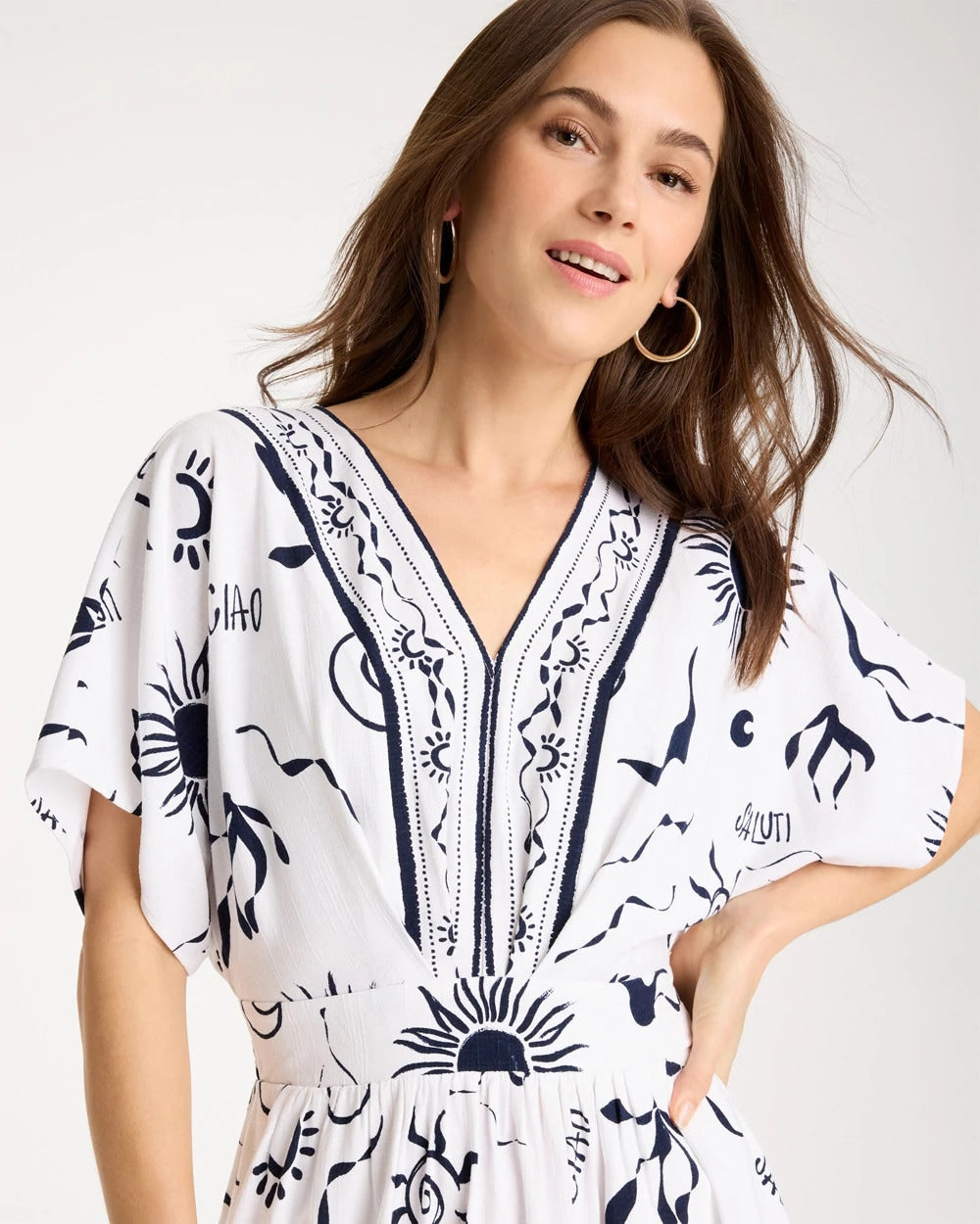 Chico's Signature | Slub Flutter-Sleeve Vacation Dress