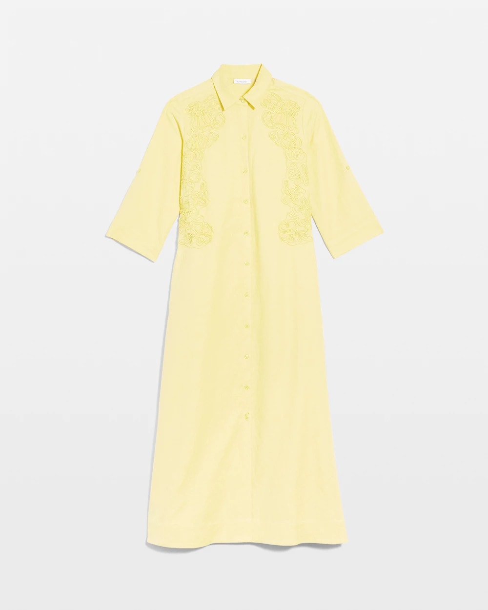 Chico's Premium | Embellished Linen-Cotton Shirtdress