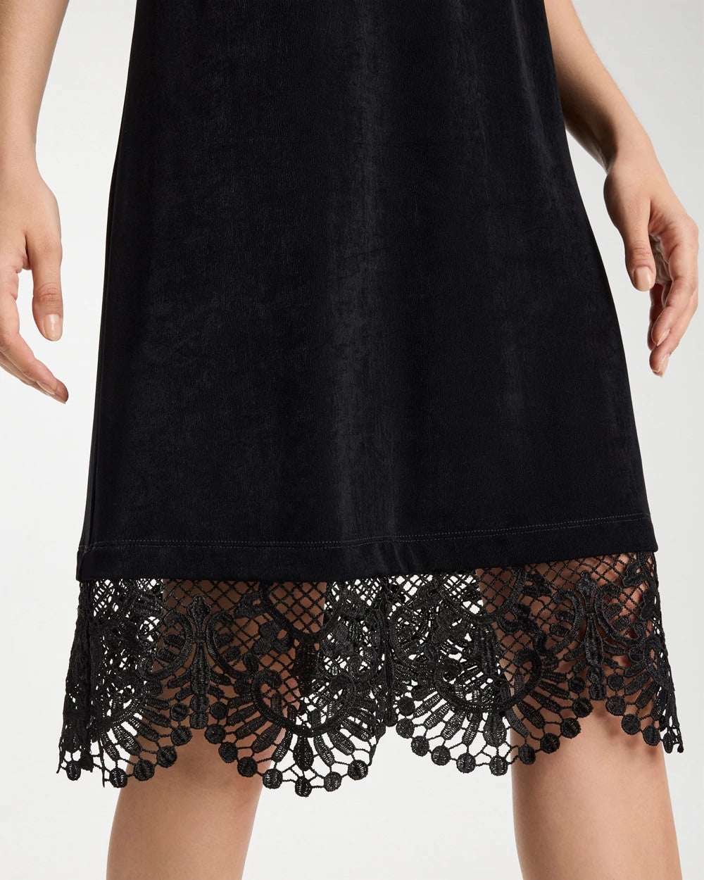 Chico's Everyday | Travelers™ Lace Hem V-Neck Dress