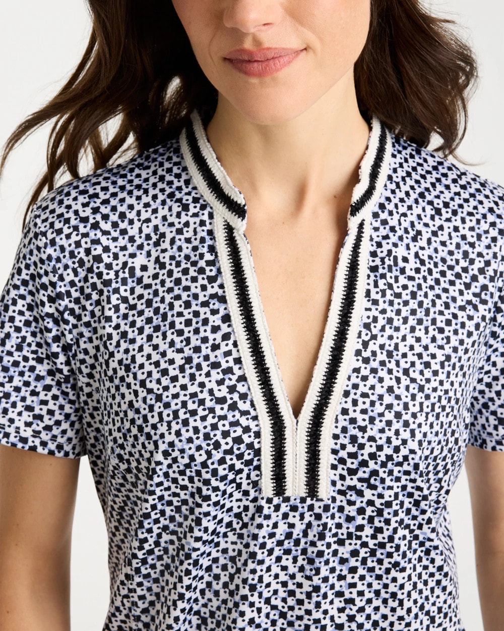 Chico's Value | Zenergy® UPF Crochet Contrast Trim Dress
