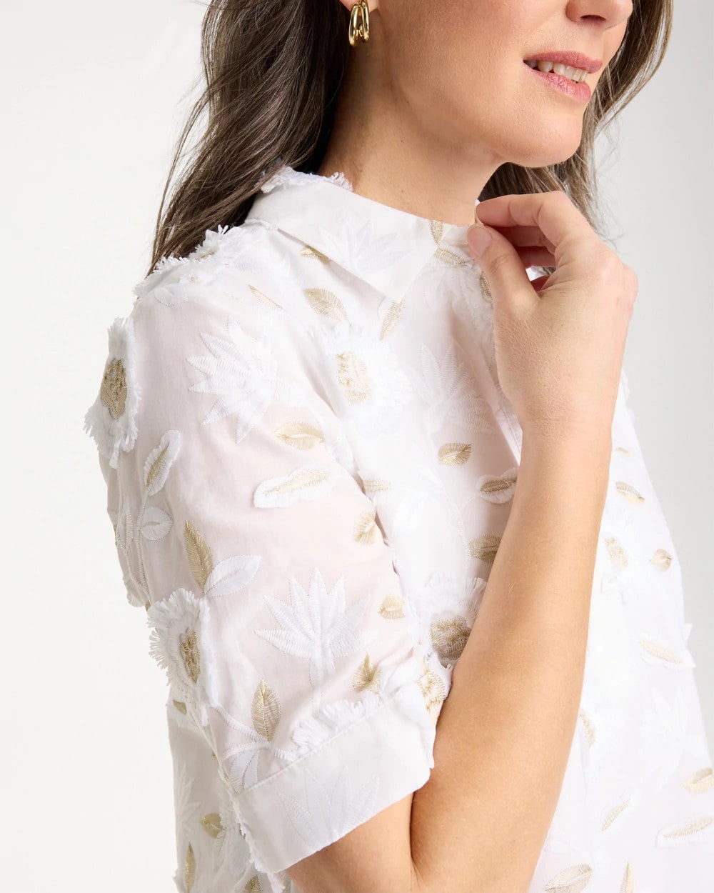 Chico's Quality | 3D Floral Embroidered Dress