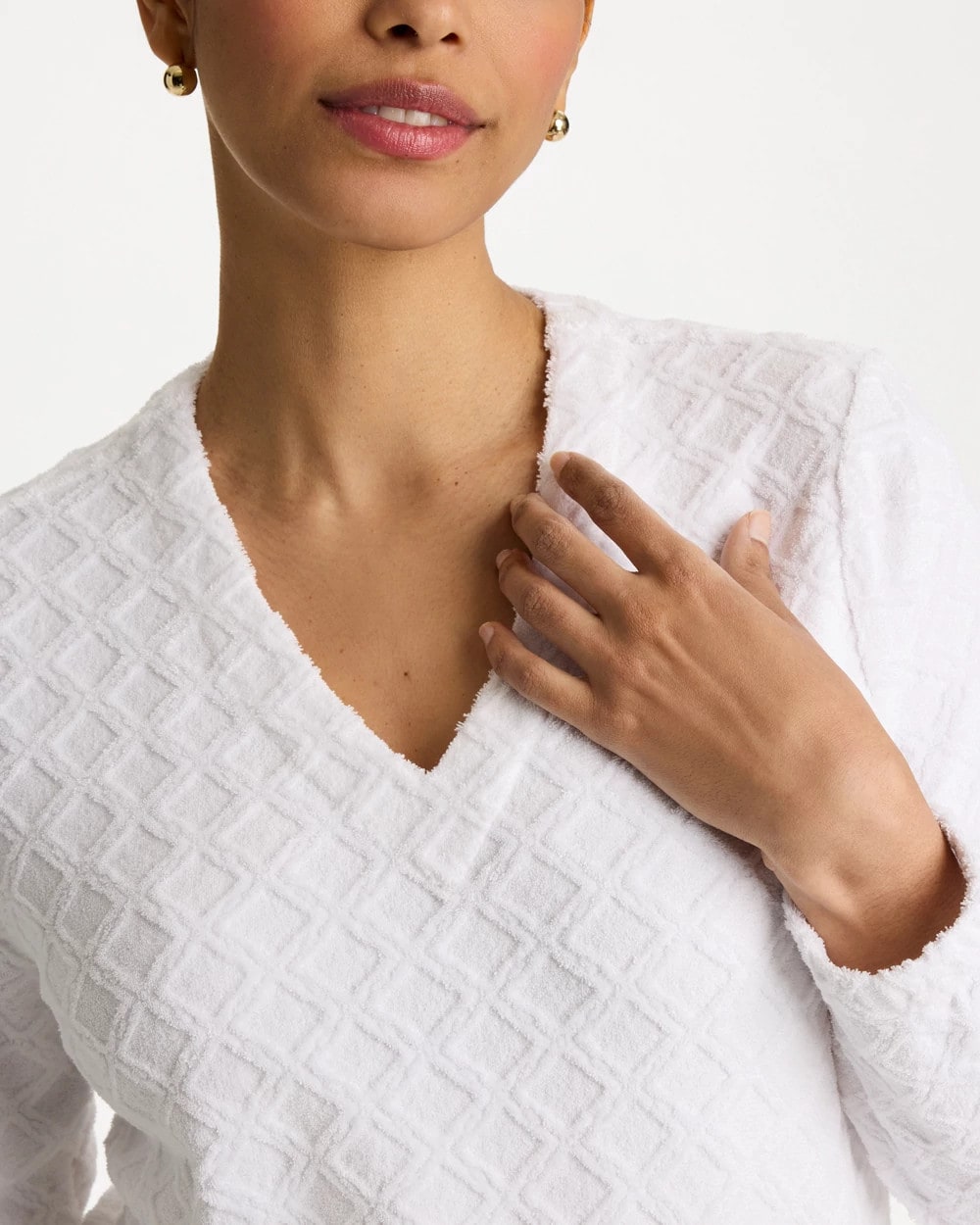 Chico's Recommended | Zenergy® Terry Cloth Jacquard Top