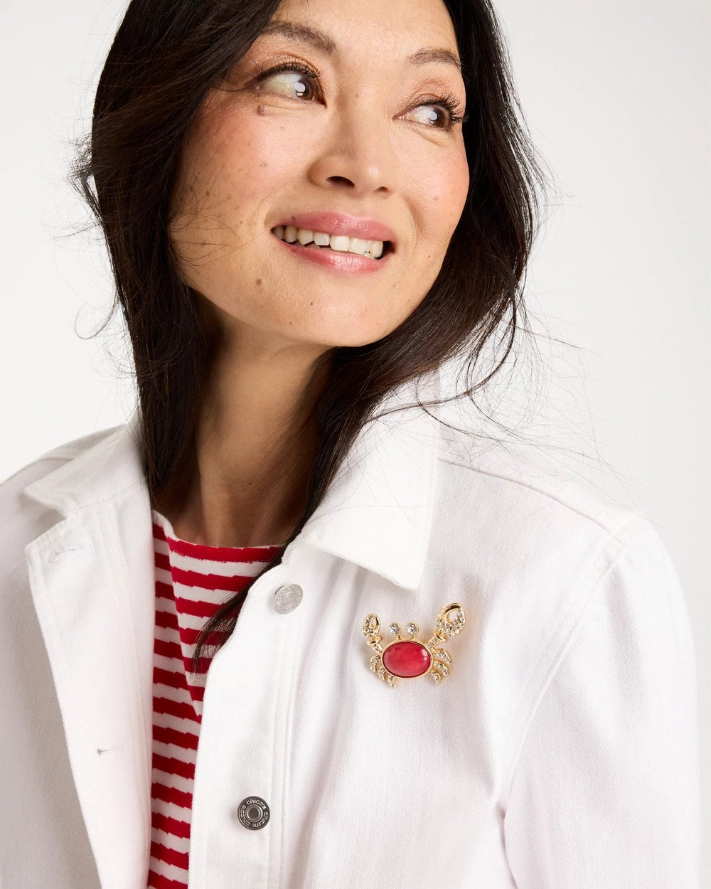 Chico's Customer Favorite | Americana Faux Diamond Crab Brooch