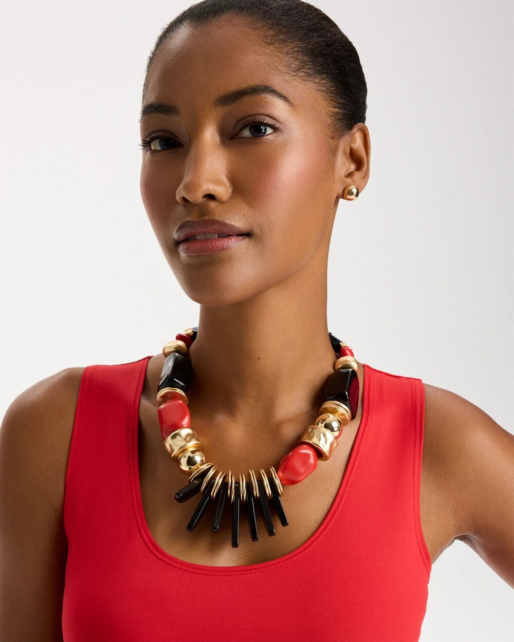 Chico's Premium | Chico's Originals Mixed-Media Bib Necklace