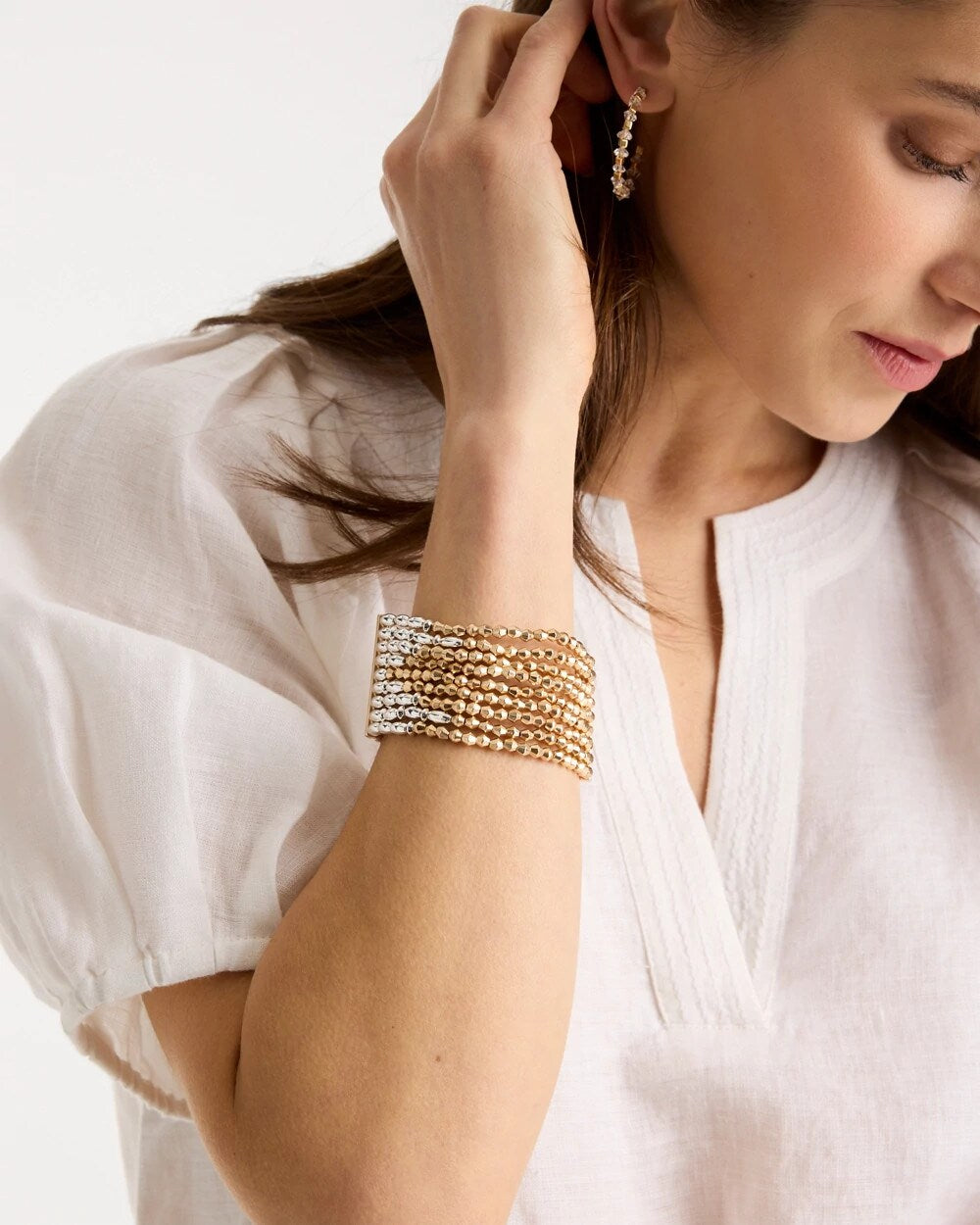 Chico's Best Price | Multi-Strand Beaded Stretch Bracelet