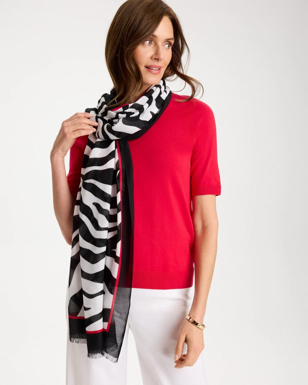Chico's Signature | Animal Print Oblong Scarf