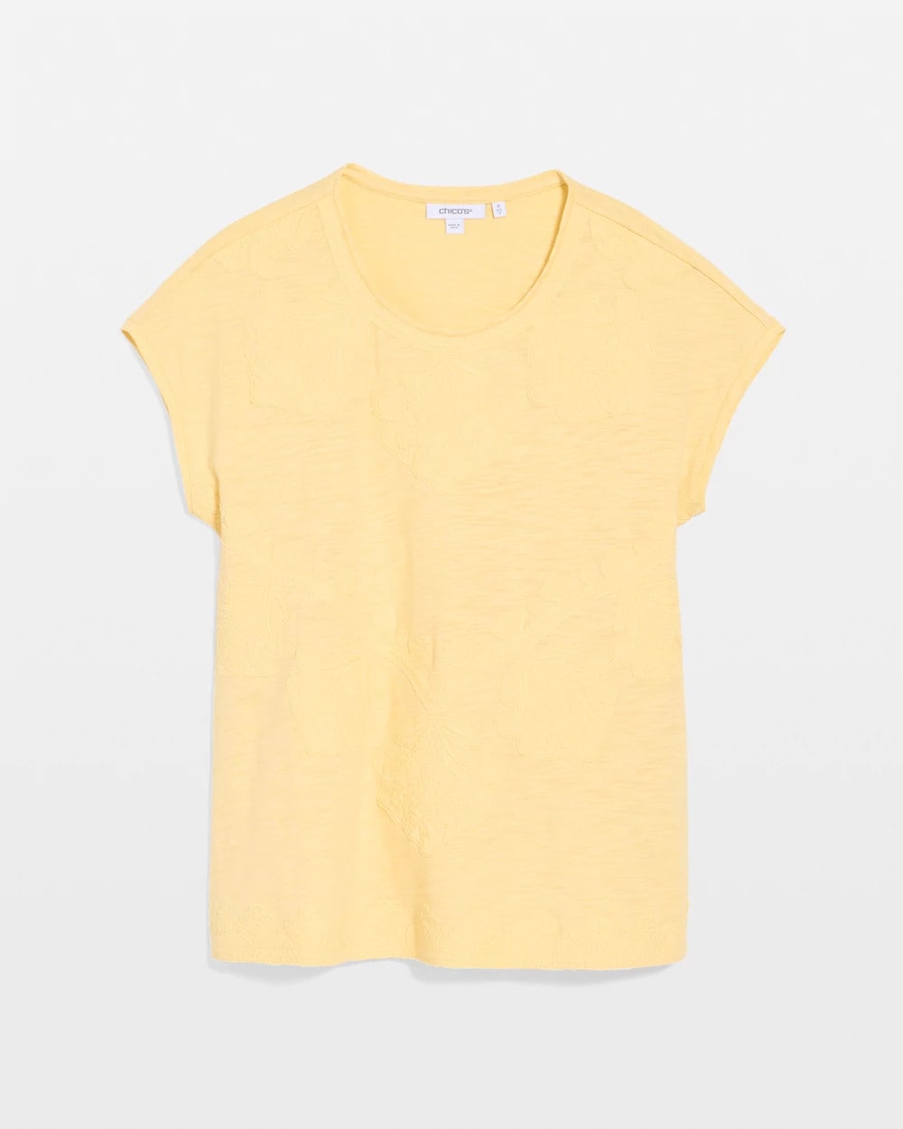 Chico's Featured | Monochrome Embroidered Cap-Sleeve Tee