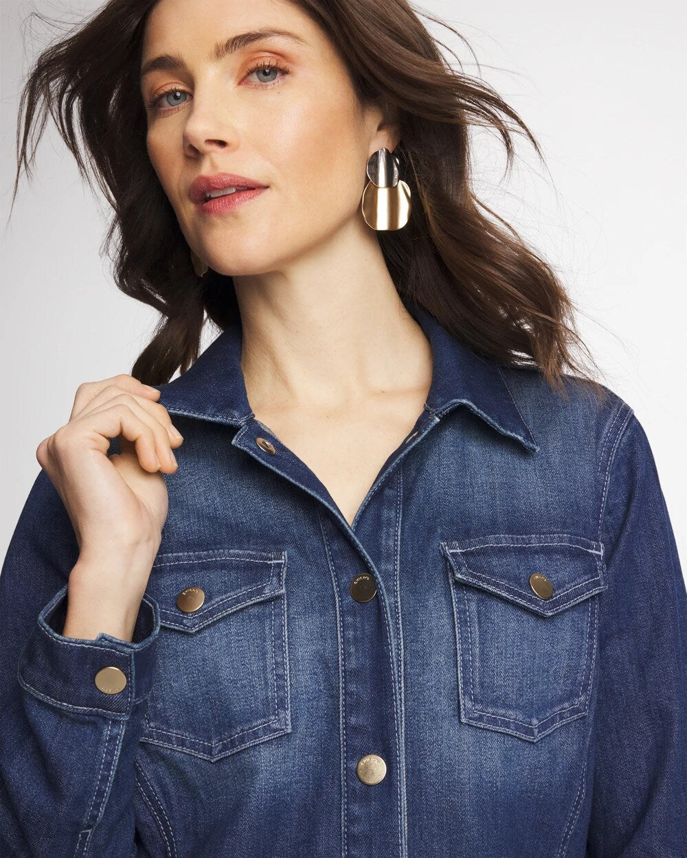 Chico's Signature | Button Down Denim Topper