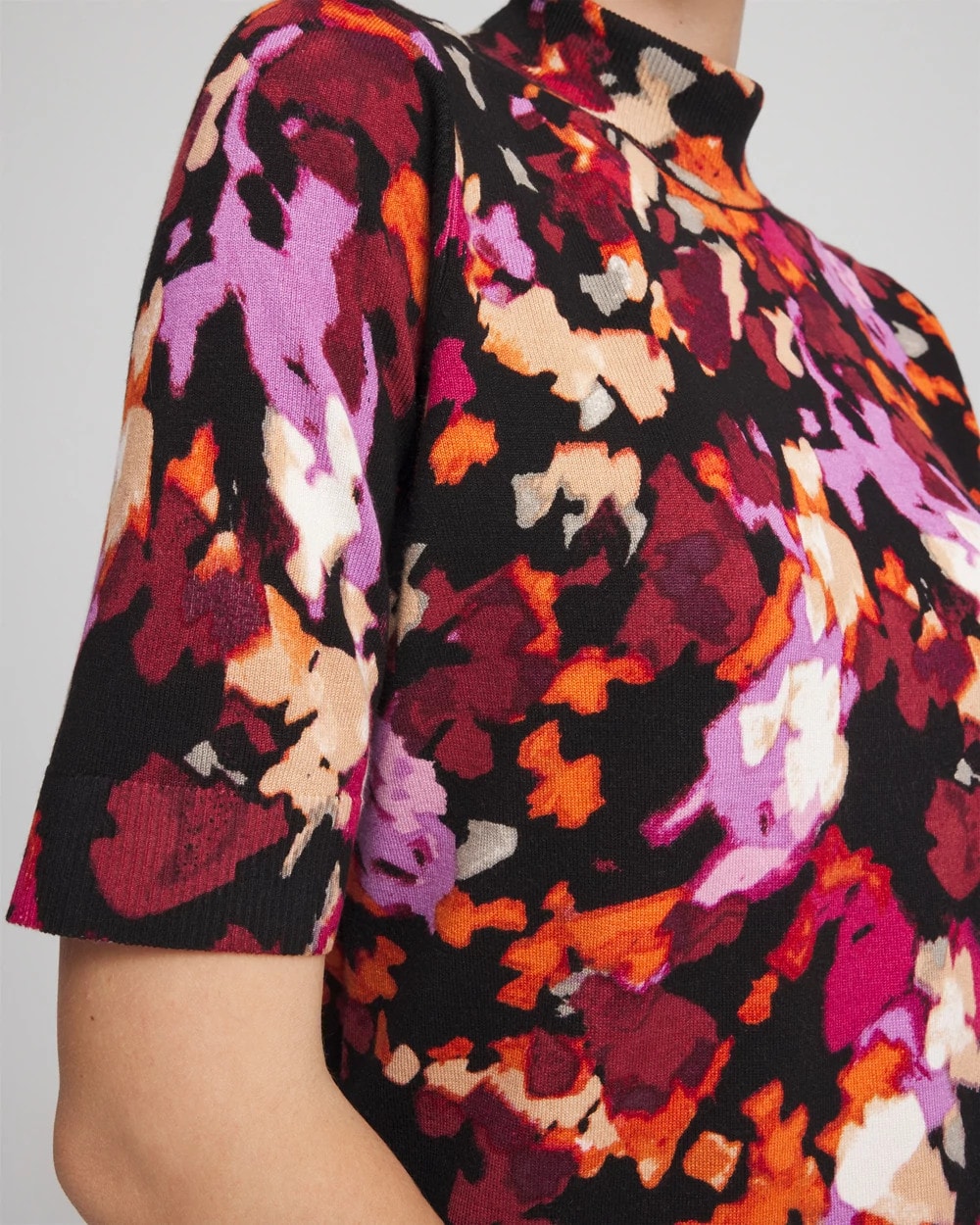 Chico's Trending | Ella Mockneck Painterly Pullover Sweater