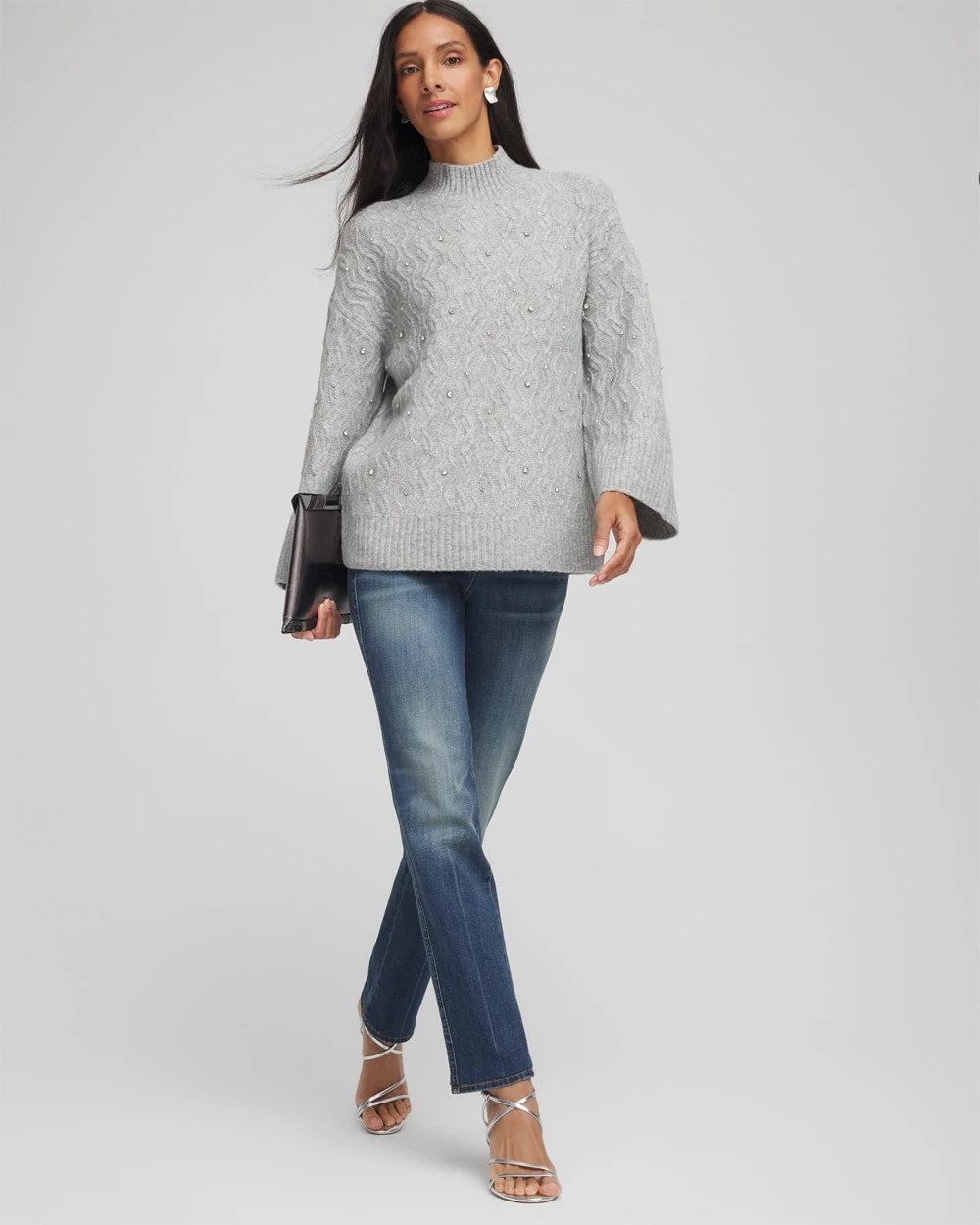 Chico's Smart Buy | Sequined Cable Knit Sweater