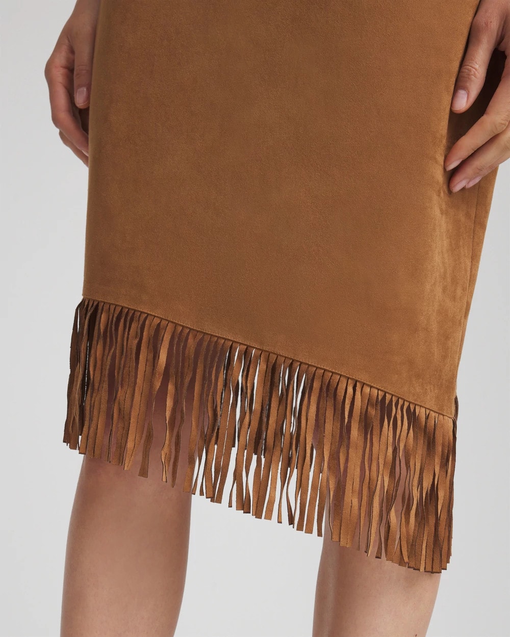 Chico's Recommended | Suede Fringed Asymmetrical Skirt