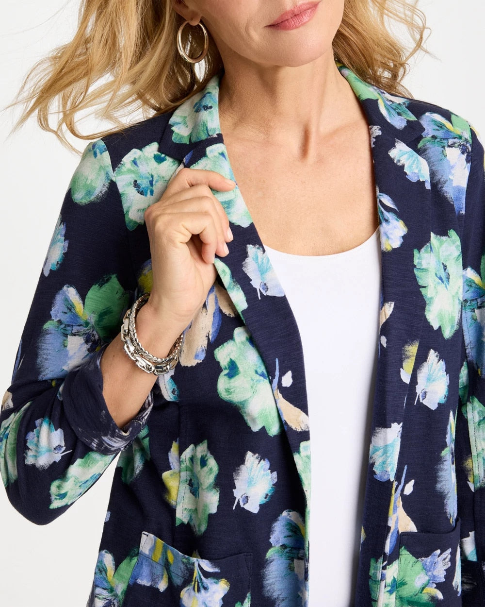 Chico's Quality | Printed Slub Knit Blazer