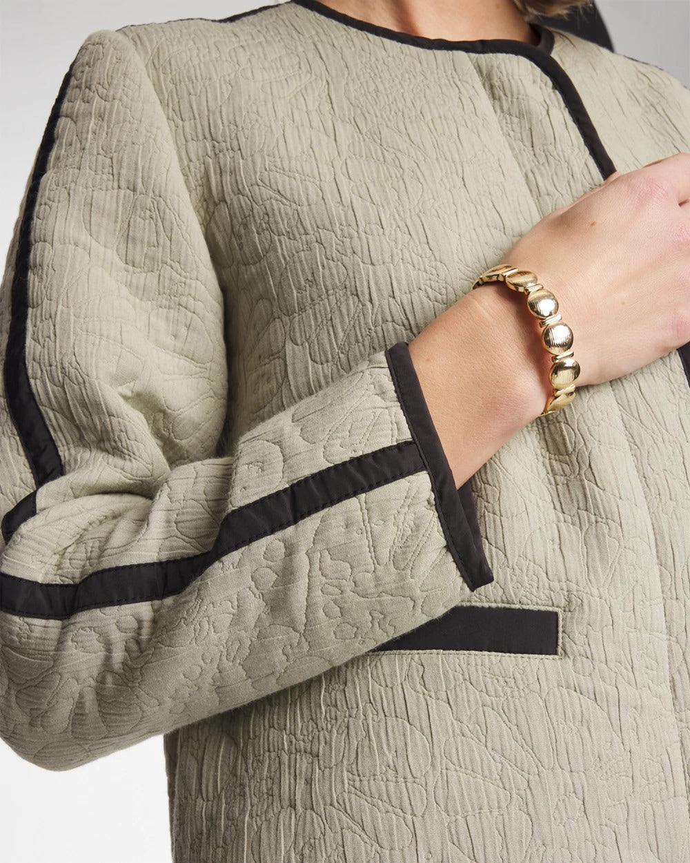 Chico's Customer Favorite | Collarless Quilted Box Jacket