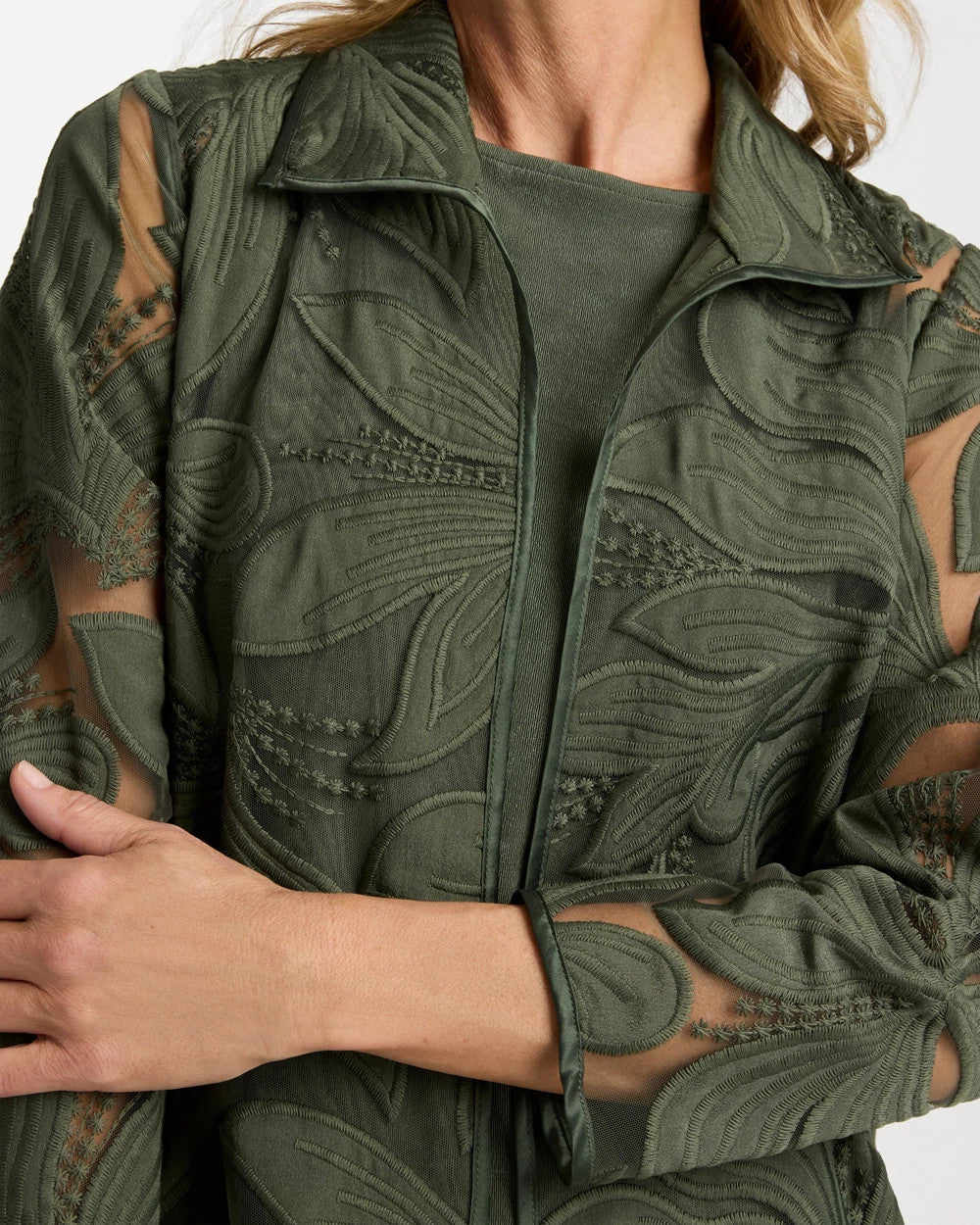 Chico's Discount | Travelers™ Collection Applique Embroidered Jacket