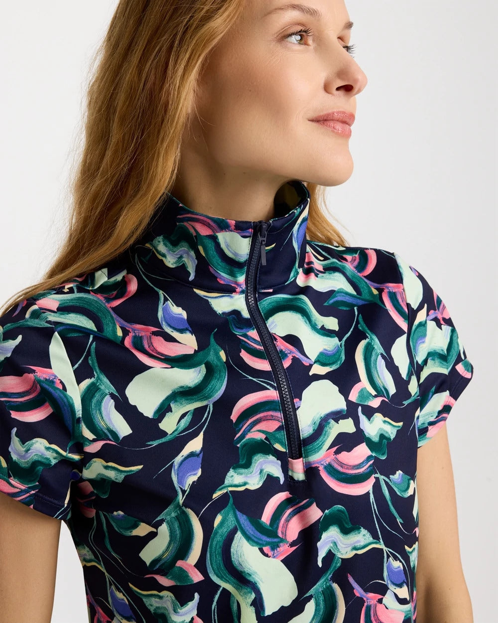 Chico's Best Seller | Zenergy® UPF Blooms Half Zip Polo
