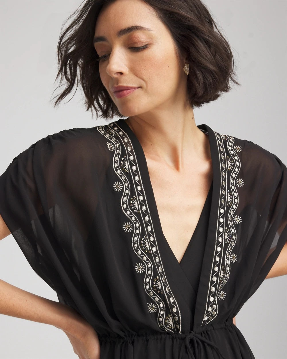 Chico's Latest | Miraclesuit® Beach Embroidered Long Kimono