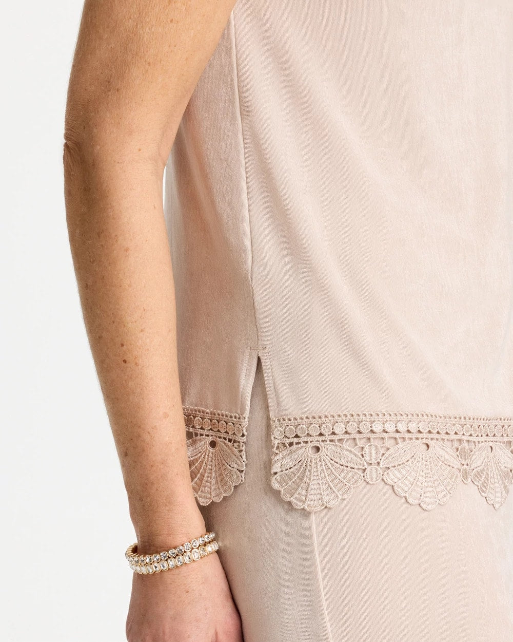 Chico's Signature | Travelers™ Scallop Lace Tank