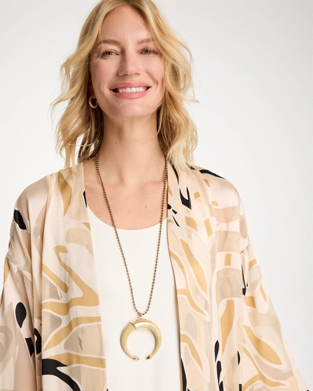 Chico's Quality | Long Horn Pendant Necklace