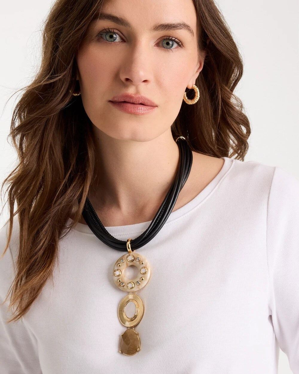 Chico's Classic | Embellished Linear Corded Necklace