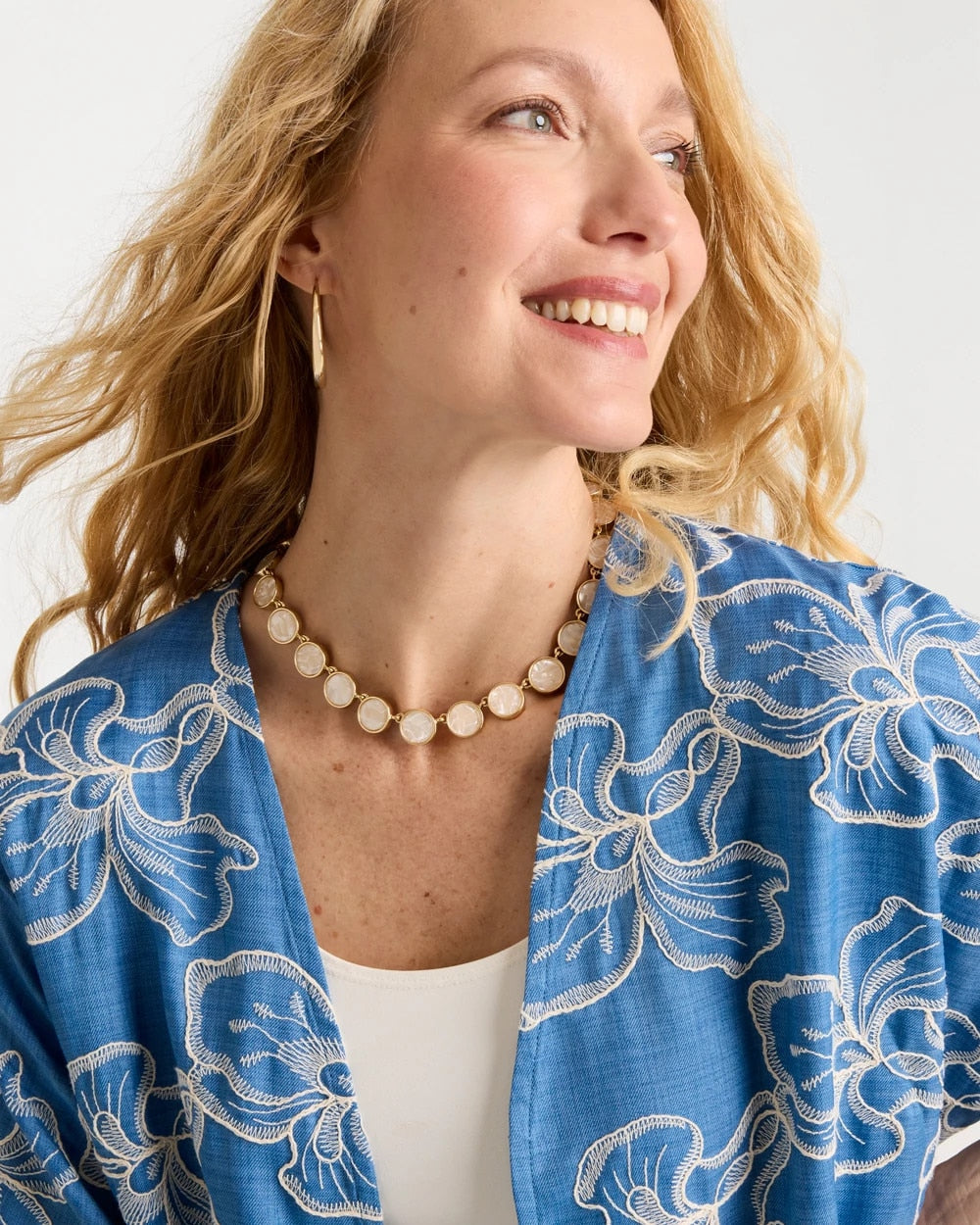 Chico's Featured | Pearlescent Rounded Collar Necklace