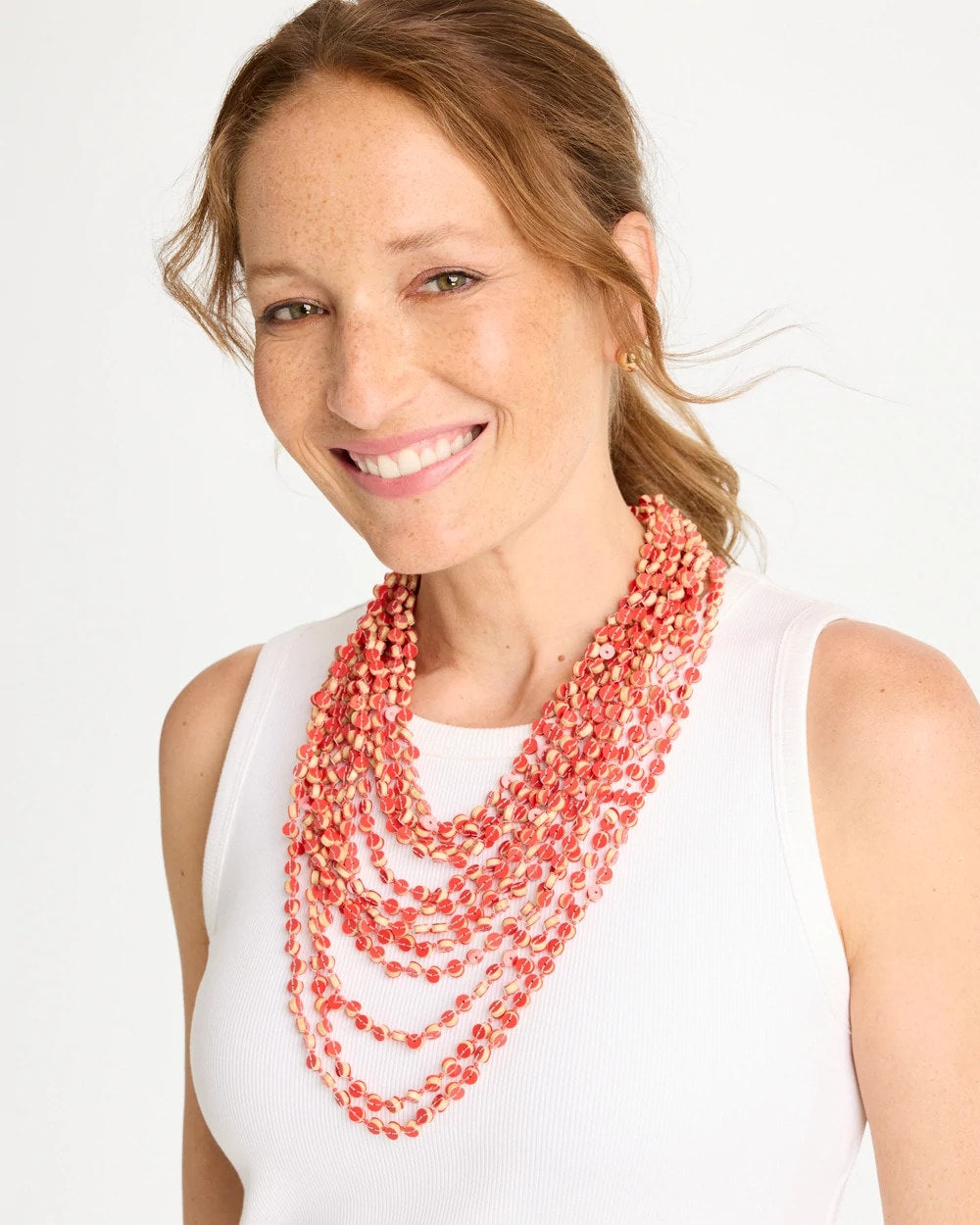 Chico's Everyday | Coral Multi-Strand Necklace