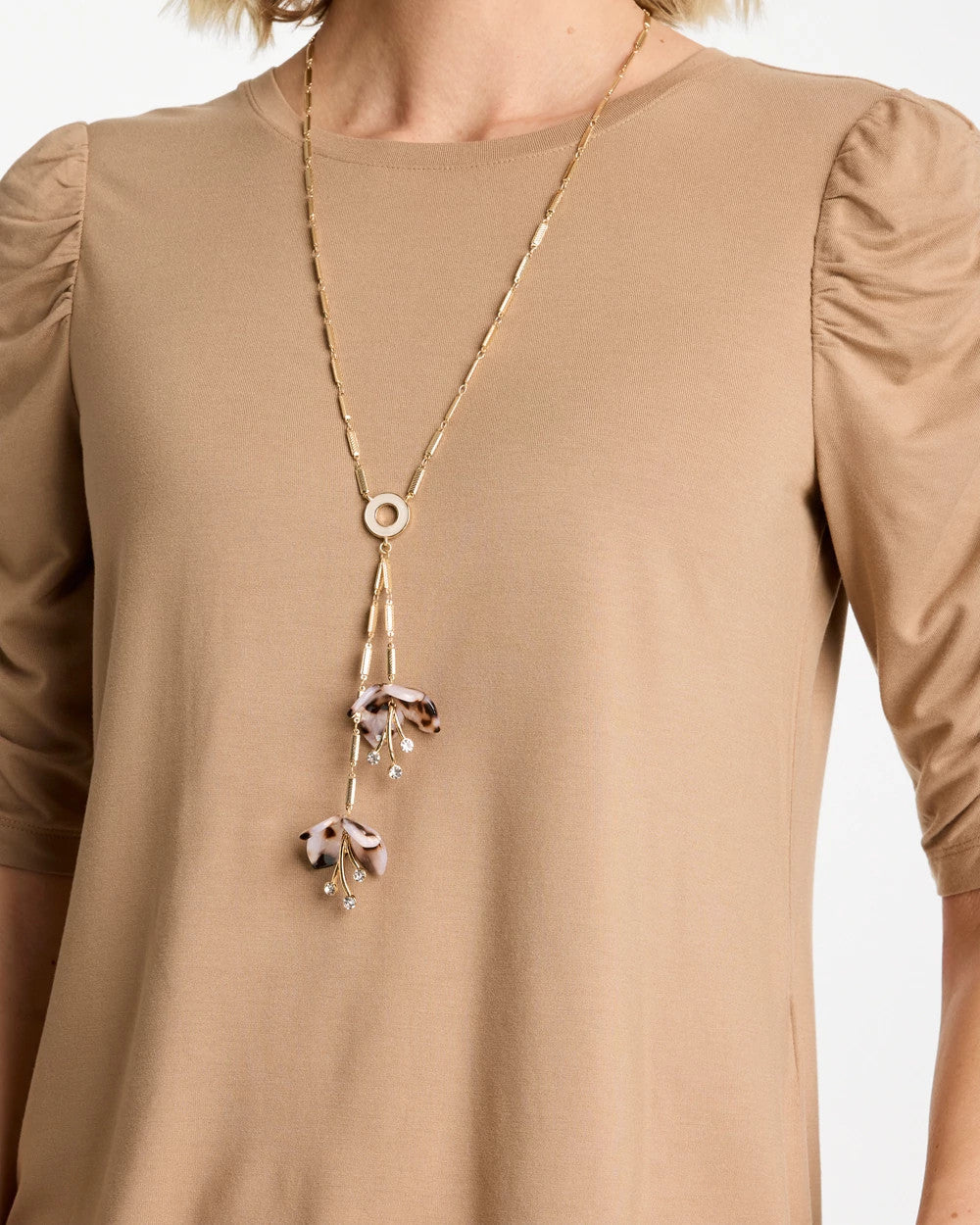 Chico's Quality | Tortoise Spider Lily Y-Necklace