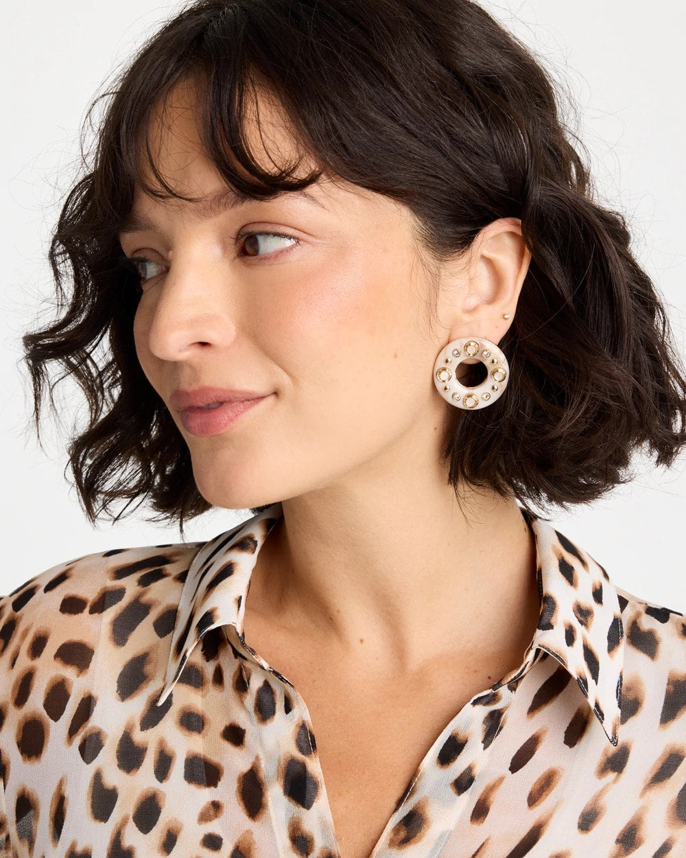Chico's Customer Favorite | Embellished Neutral Stud Earrings