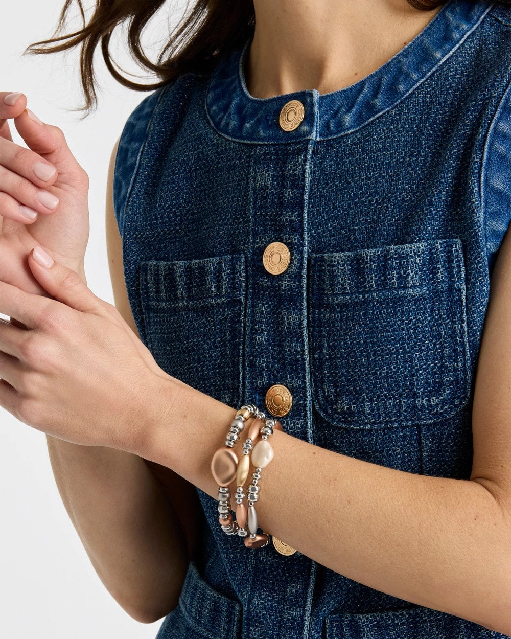 Chico's Value | Mixed Metal Stretch Set of Three