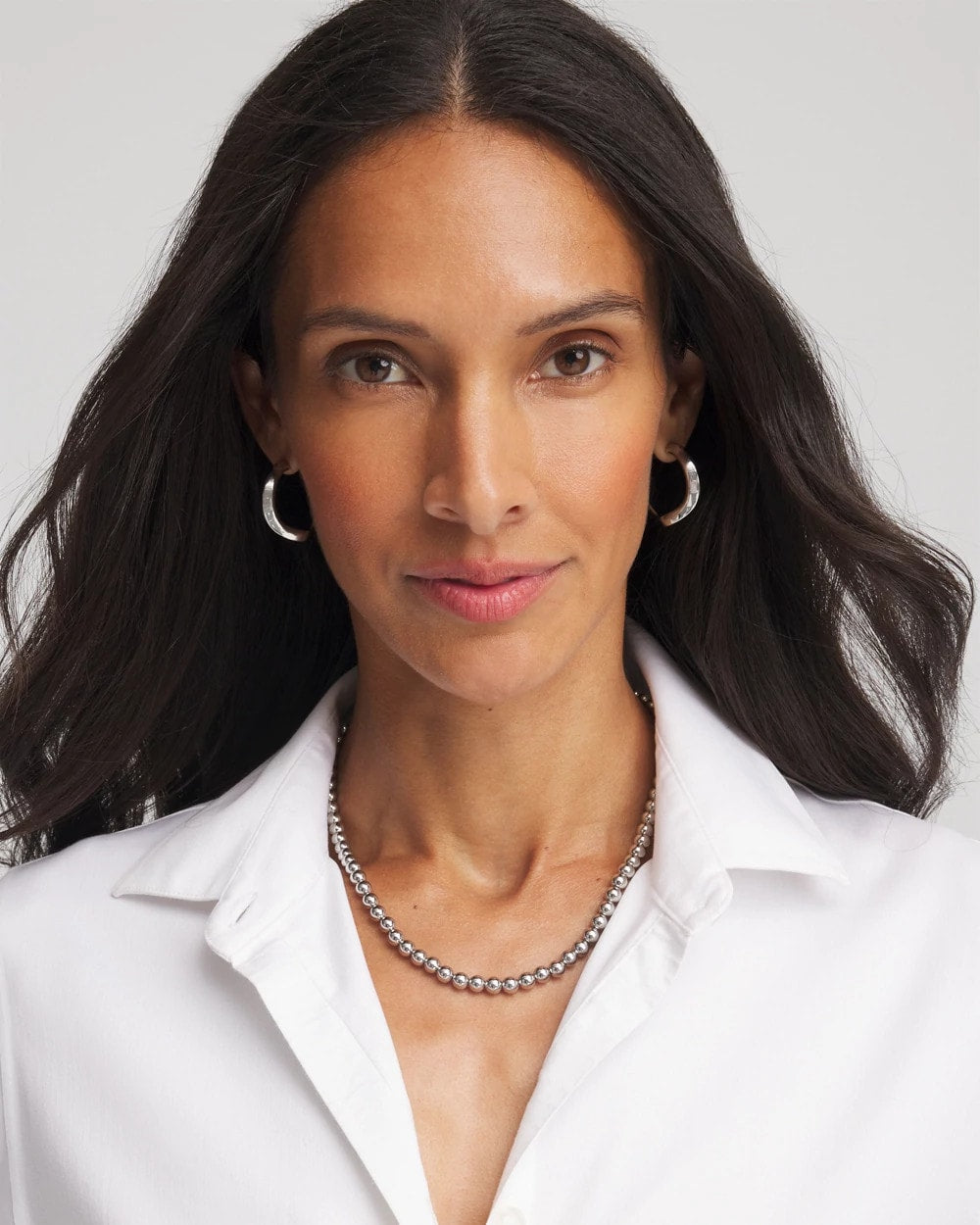 Chico's Trending | Silvertone Beaded Necklace