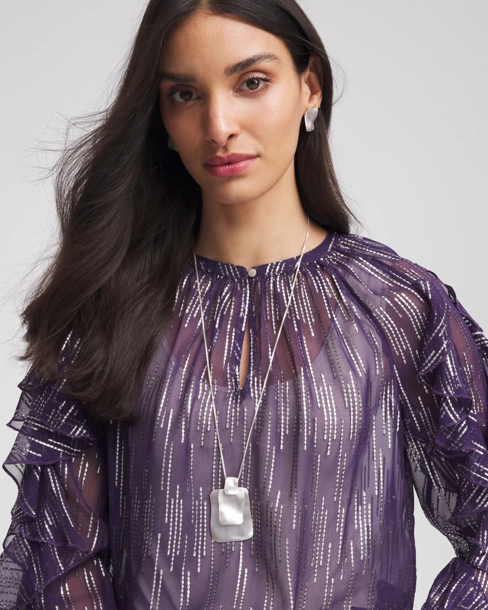 Chico's Top Pick | Adjustable Square Pendant Necklace