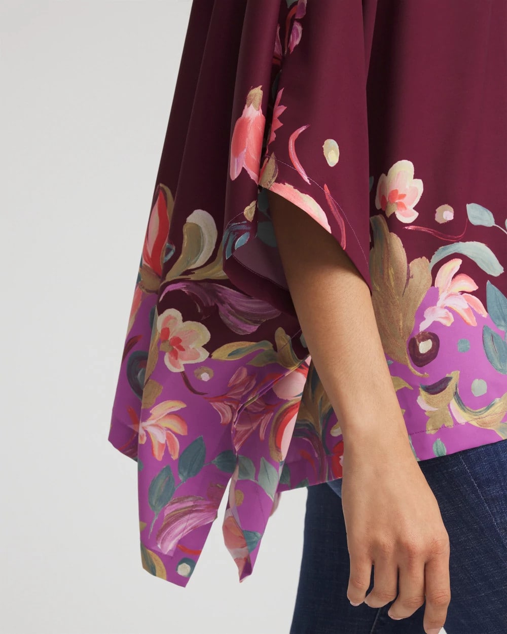 Chico's Hot Sale | Printed Boatneck Pullover Poncho