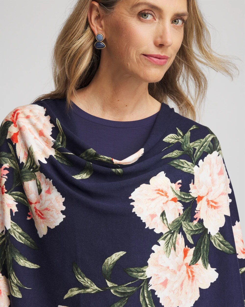 Chico's Premium | Asymmetrical Convertible Sweater Poncho