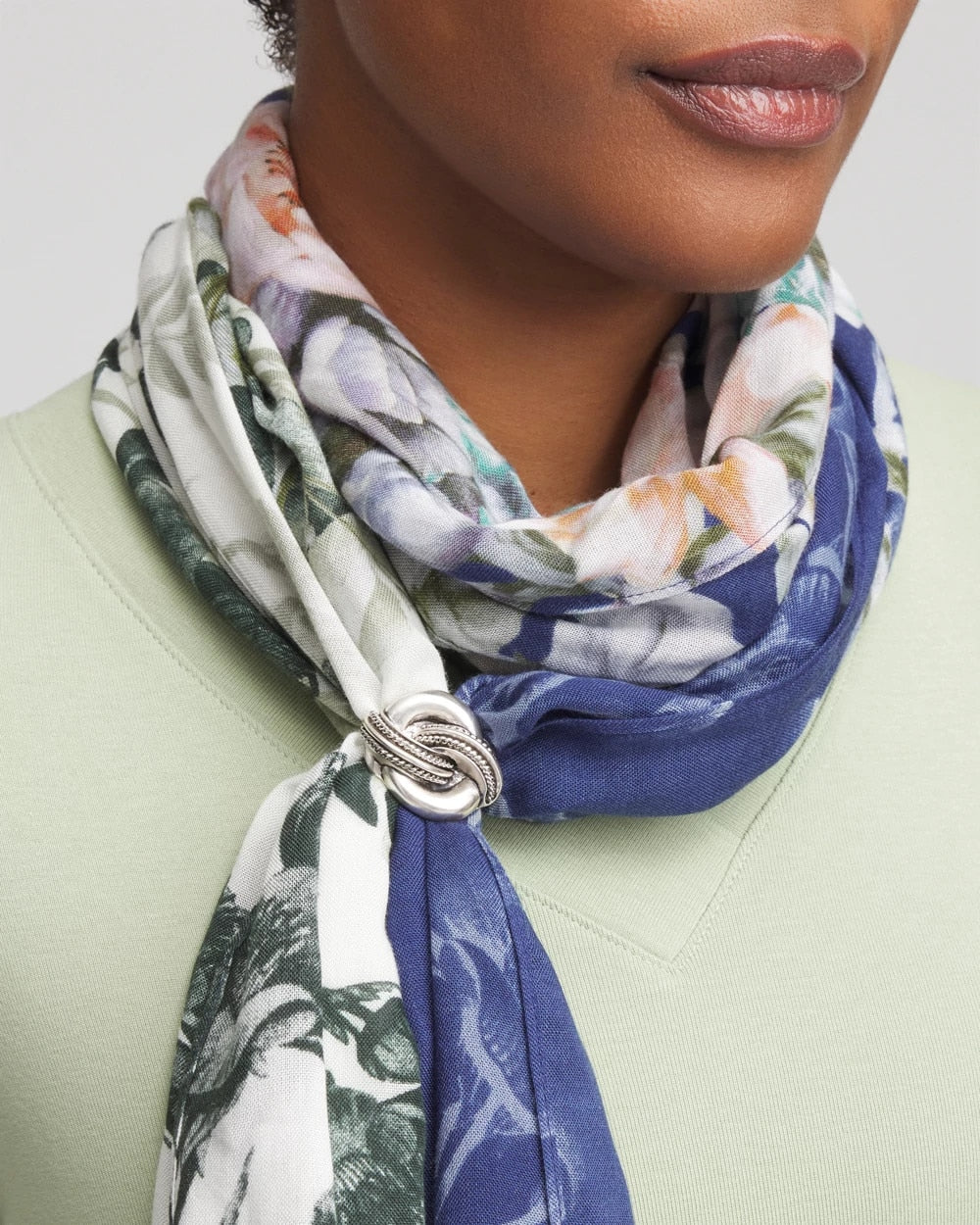 Chico's Top Pick | Silvertone Knot Scarf Ring