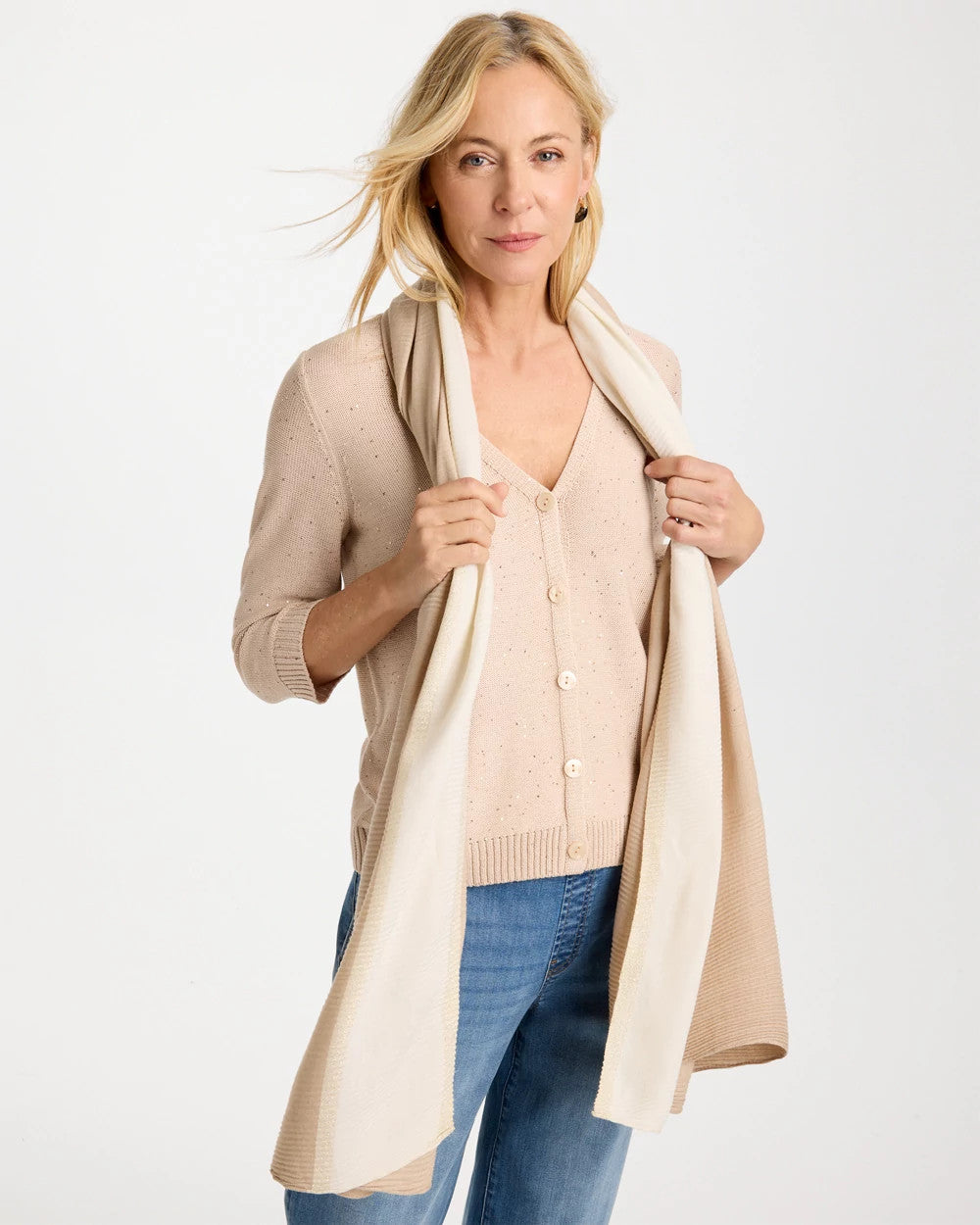 Chico's Hot Sale | Ombre Pleated Oblong Scarf