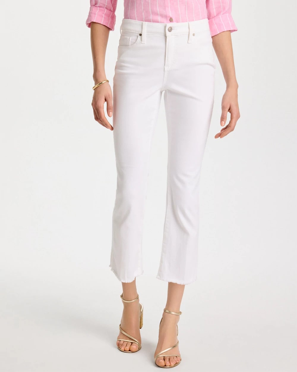 Chico's Hot Sale | Petite No Stain Girlfriend Fray Hem Kick Flare Jeans