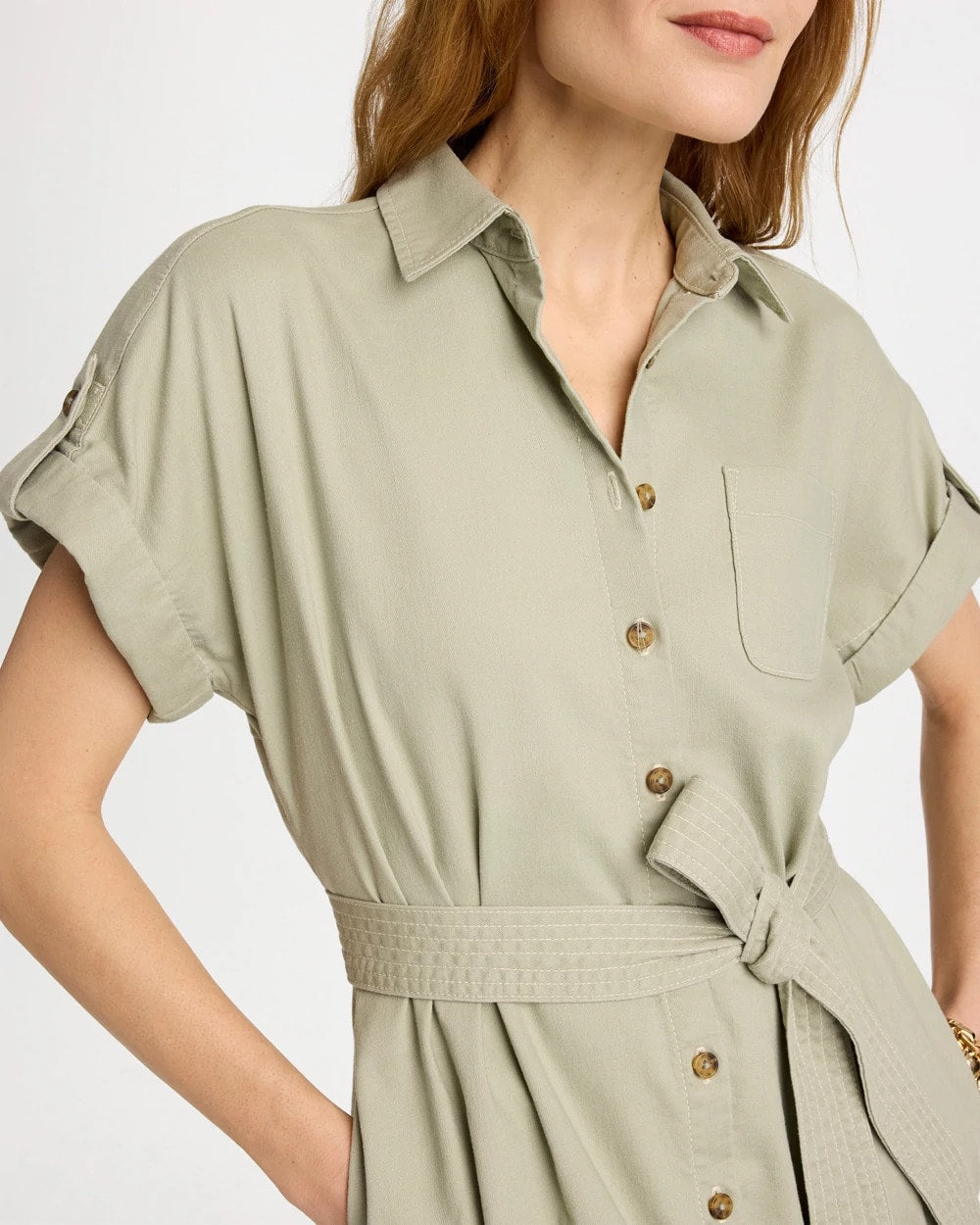 Chico's Latest | Dolman Tie Hemp Denim Shirtdress