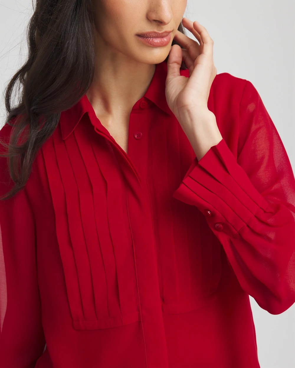 Chico's Sale | Pintuck Georgette Tunic