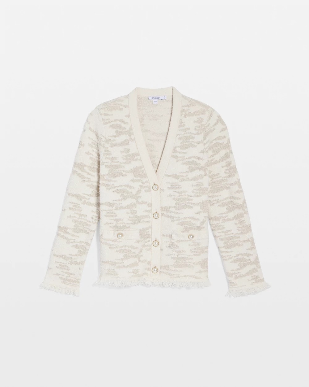 Chico's Trending | Fringe Textured V-Neck Cardigan