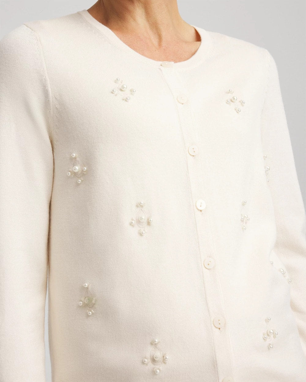 Chico's Featured | Embellished Crewneck Cardigan