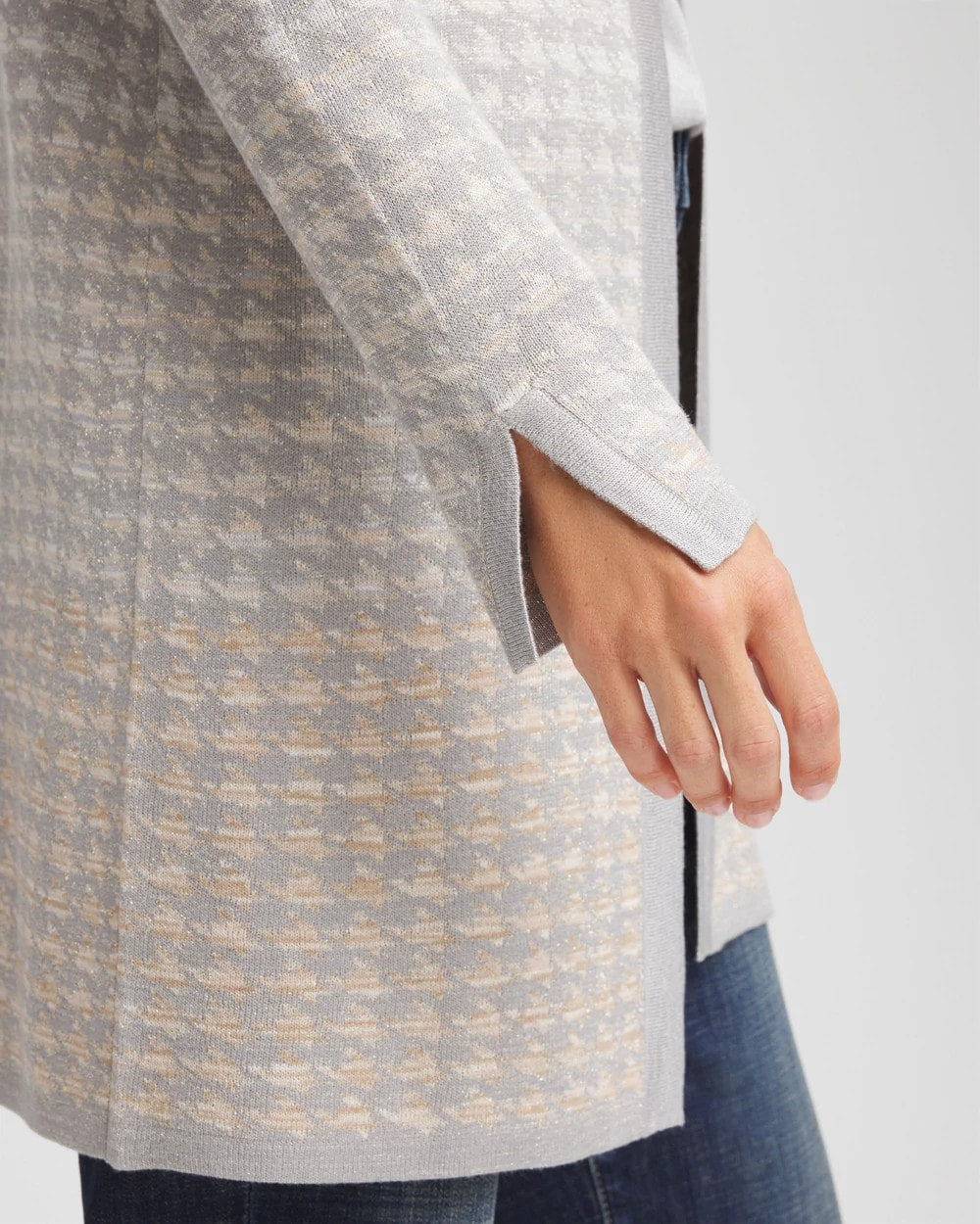 Chico's Premium | Metallic Herringbone Cardigan